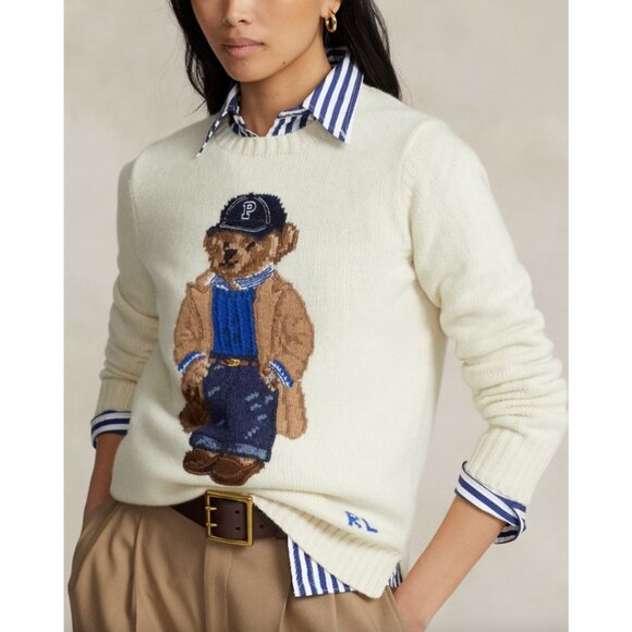 Polo Ralph Lauren Sweaters - NEW Polo Ralph Lauren Polo Bear Wool Cashmere Blend Intarsia Sweater Size XL